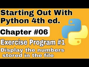Starting Out With Python Chapter 6 Exercise Program 1 File Display Python Exercise Program