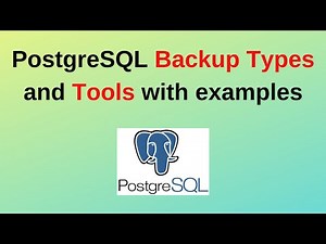 PostgreSQL Backup Types and Tools with examples | Backup and restore in PostgreSQL | 2024 Update