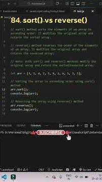 sort() vs reverse() | Master Array Sorting Tricks in 60 Seconds! | JavaScript Interview