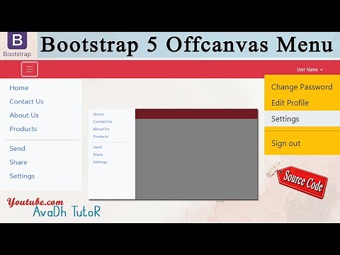 bootstrap 5 offcanvas menu example | offcanvas sidebar menu example | how to create sidebar menu