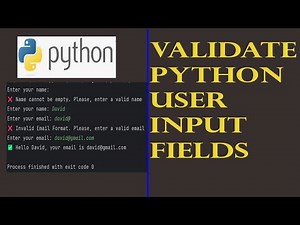 Python Input Fields Validation - How to validate Input Fields in Python