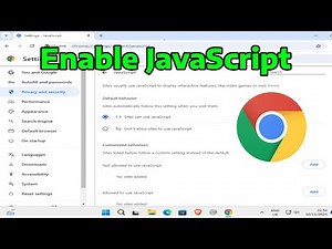 How To Enable JavaScript On Google Chrome