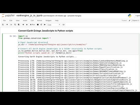 GEE Tutorial #8 - Automated conversion from Earth Engine JavaScripts to Python scripts and notebooks