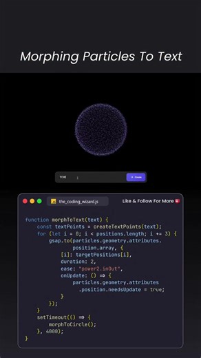 Morphing Particles to Text Using HTML and CSS