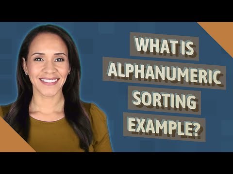 What is alphanumeric sorting example?
