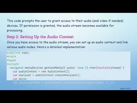 How to Get Volume Level Using JavaScript for Audio Monitoring
