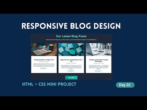 Create a Responsive Blog Post Section Using HTML & CSS | Blog Card Design Tutorial for Beginners