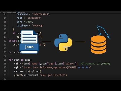 Insert JSON Data Into MySQL Table | Python MySQL Tutorial Codeyug