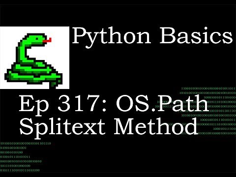 Python Basics OS Path Splitext Method