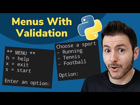 Make Menus In Python with While True Loop | Choose an Option in Python