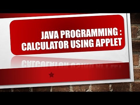 Java Programming: Calculator Using Applets