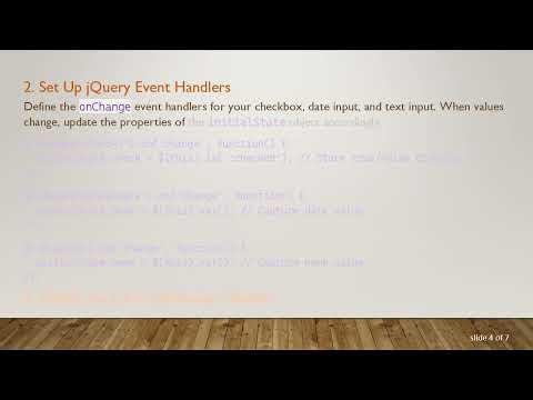 How to Use onChange Events in jQuery to Dynamically Update Objects