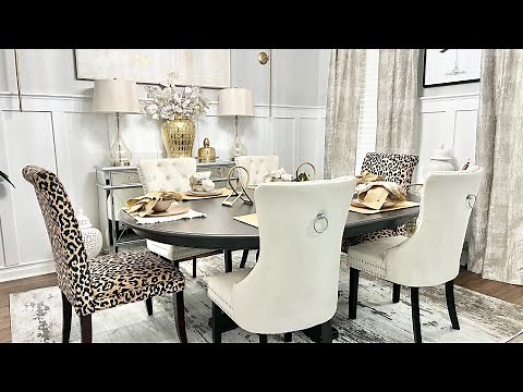 DINING ROOM DECORATING IDEAS ON A BUDGET- GLAM, MODERN & NEUTRAL!