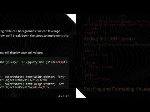 How to Change Table Cell Background Color with jQuery Based on Values