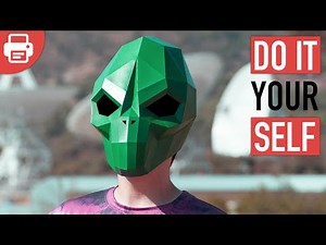 How to make an Alien Mask with Paper or Cardboard | DIY Printable Template