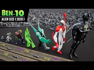 BEN 10 Alien Size Comparison 2026 | From Tiny Alien to Ultimate Giant | 3d Animation