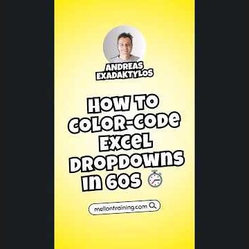 How to Color-Code Excel Dropdowns in 60s ⏱️