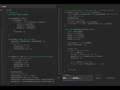 3721 Longest Balanced Subarray II