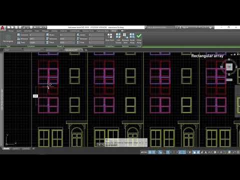 Autocad 2019 - Array (Rectangular array, Polar Array and Path Array)