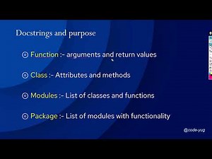 Docstring in Python | What are Docstrings ? | Docstrings vs Comments