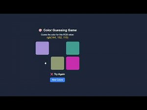 Color Guessing Game | HTML CSS JavaScript
