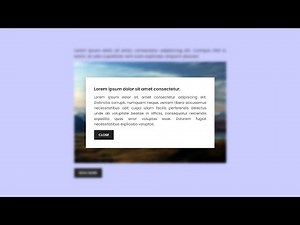 Popup with Blurred Background Using HTML CSS & JavaScript