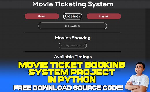 Movie Ticket Booking System Project in Python with Source Code