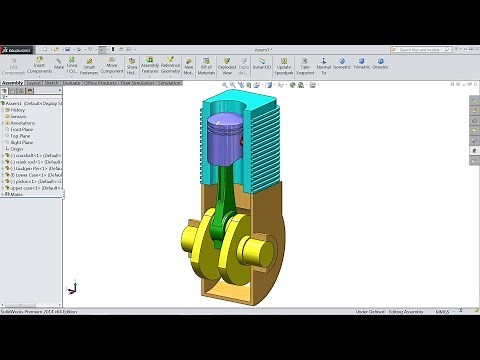SolidWorks tutorial | Design And Assembly of Engine in SolidWorks