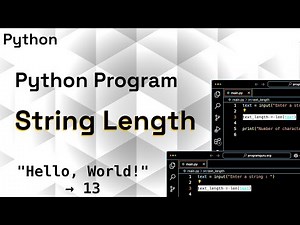 Python Program to Count Number of Characters in a String | String Length