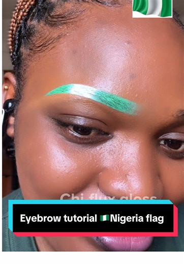 Nigeria Flag Eyebrow Tutorial for Beginners