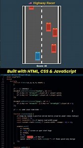 2D Car Racing Game 🚗💥 | Built with HTML, CSS & JavaScript #webdeveloper #html #2dgame #javascript