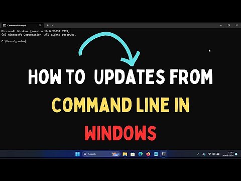How to Run Windows Updates from Command Line in Windows 11