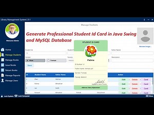 Part 16 — Library Management System in Java Swing | Generate A Professional Id Card in Java Swing