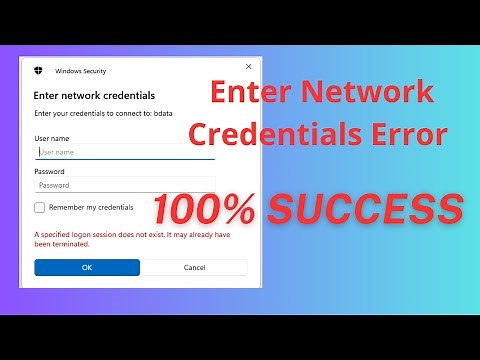 How to fix Enter Network Credentials Error on windows 11/10 (Full Guide)