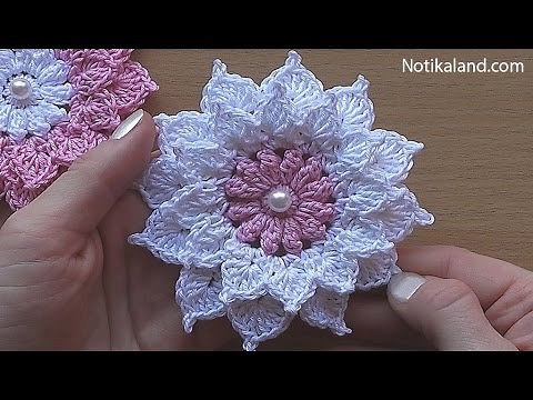 Crochet flower tutorial VERY EASY
