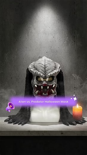 Halloween Alien vs. Predator Mask Horror Predator Helmet Party Role-Playing Mask #halloween #halloweenpettoys #spookyfansmakeupmusthave #bikerhelmets #halloweencostumeideasblackhair #halloweencostumesforpets #amazoncostumes #avatarcostume #halloweenlookhalloween #24kmask