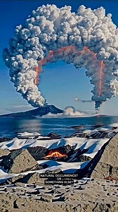 An apocalyptic sight captured from an airplane window: a volcanic eruption that seems to rip the sky apart! Is this a natural phenomenon or something more unsettling? Some talk about UAPs, others about unexplained events… What do you think? | Alien UFO Sightings