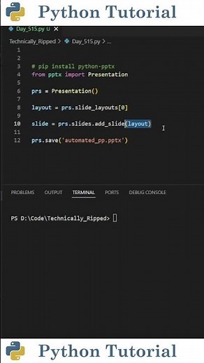 Creating PowerPoint Presentations With Python | Python Tutorial