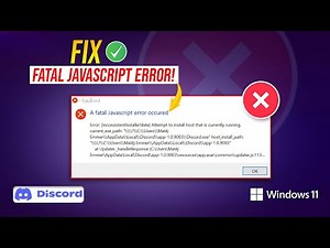 How to Fix Discord "A Fatal JavaScript Error Occurred in the Main Process" Error on PC