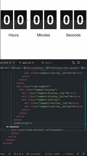 Code a Flip Clock countdown timer with HTML,CSS & JavaScript