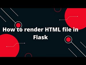 Python Flask Tutorial #6 How to render HTML file in Flask