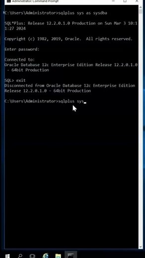 How to connect sys as sysdba through sqlplus