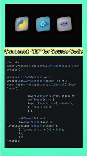 3D Hologram Programming Icons 🤯 Python • C++ • PHP | Next-Gen UI Animation
