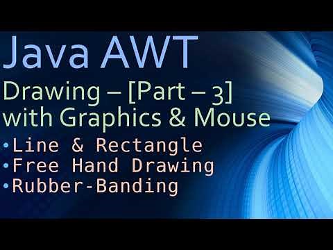 25 Java AWT Drawing - Part 3 - Perform Rectangle Drawing with Mouse