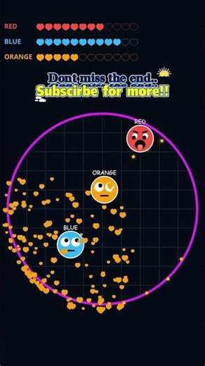 bouncing ball combet || red vs blue vs greeen #games #simulation #bouncingball