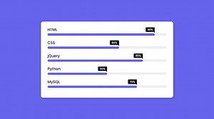 Animated Skills Bar UI Design using only HTML & CSS