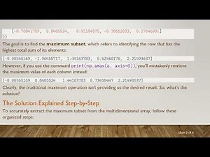 How to Get the Maximum Subset in a Multidimensional Array Using Python