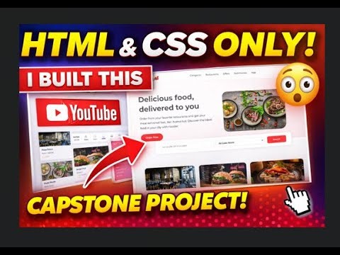 HTML & CSS Only Capstone Project 🔥 | Food Delivery Website UI | Beginner Friendly