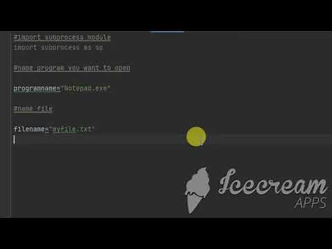 how to open notepad using python