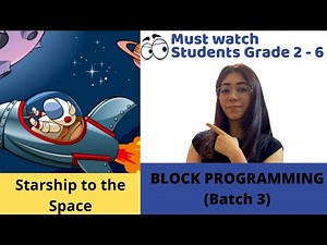 Code.org Tutorial in Sprite Lab (Batch 3) | Lesson #2 | Starship to Space | Coding Blocks Junior